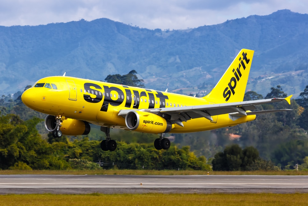 Medellin,,Colombia,,January,25,,2019:,Spirit,Airbus,A319,Airplane